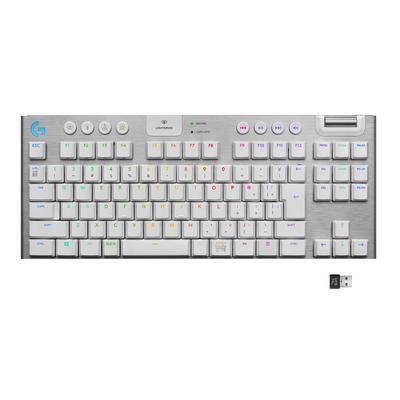 LOGITECH G Игровая клавиатура Tenkeyless Wireless G913 TKL White Thin GL Switch Тактильная японская раскладка LIGHTSPEED Беспроводное Bluetooth-подключение