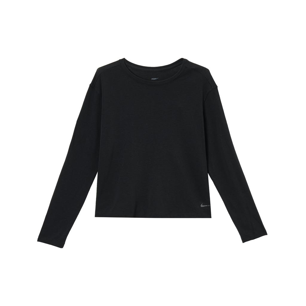 Nike Женский топ для йоги с длинным рукавом Nike Dri-FIT Черный DM7028-010