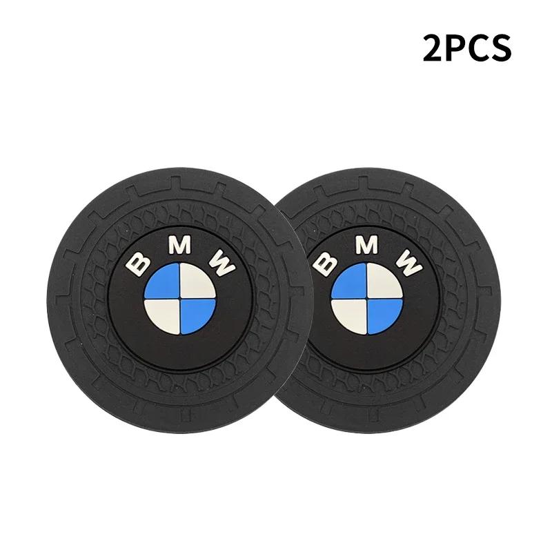 2025 Hot For BMW Silica Gel Car Coaster Water Cup2pcs Silicone Car Water Cup Holder Coaster Anti Slip Pad Mat For BMW X5 X4 X6 X