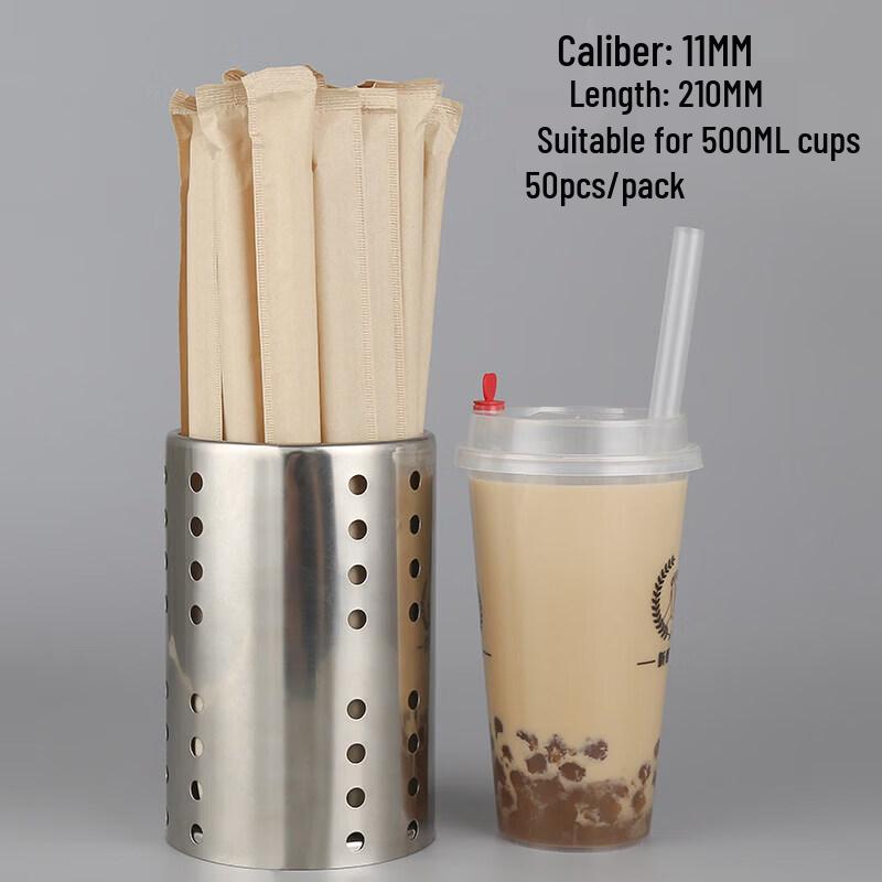 Disposable Pointed Drinking Straws for Boba Tea