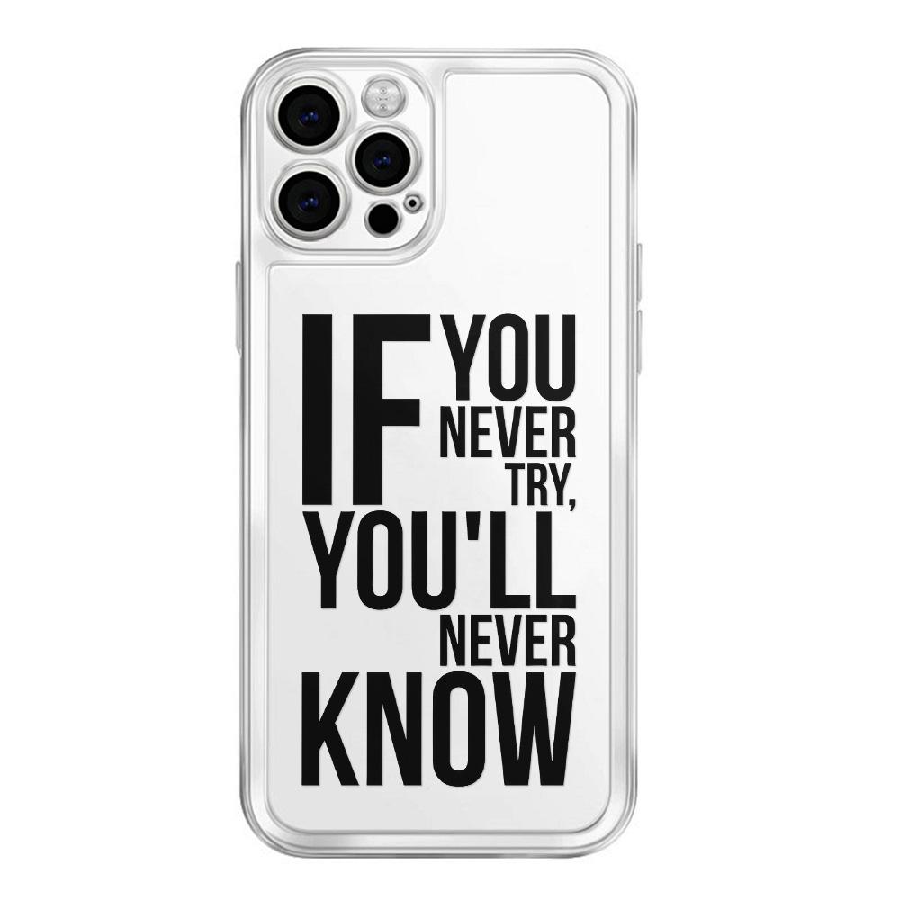 Чехол для телефона для iPhone 16 15 14 Pro 13 12 11 17 Pro Max 14 16 Plus 17 Air 16e с принтом английской фразы, противоударный чехол