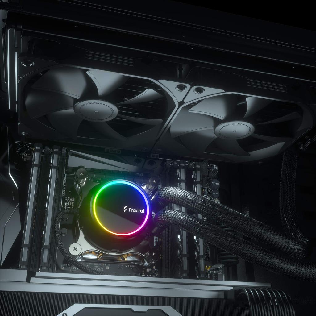 Fractal Design S28 Dynamic Simple Liquid CPU Cooler Equipped with ARGB Compatible LED Fan 280mm HS1363 Compatible with AM5 Celsius+ FD-W-2-S2801