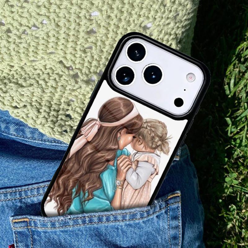 Familie Mom Girl Women phone case cover Compatible with for IPhone 17air 16e 15 14 13 12 11Pro Max 17 Air