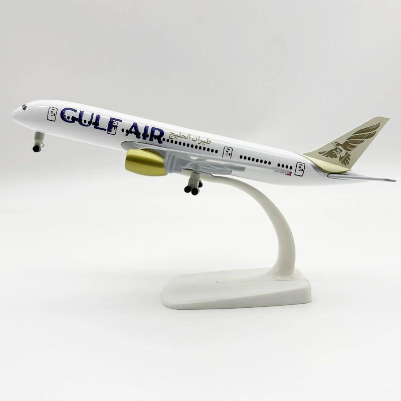 1/400 20СМ Сплав Модель Самолета Самолет B787 Gulf Air 787 Металлическая Модель Самолета Подарок Для Украшения Интерьера Дома