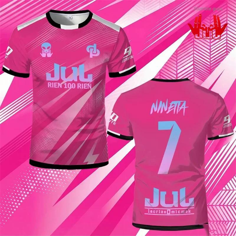 2026 Hot Selling 3D Printed Summer Jul Toto Et Ninetta Jersey Outdoor Sports Breathable Quick-Drying Soccer T-Shirt Adult Short Sleeve T-Shirt