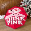 Think Pink Panther Print Folding Umbrella Portable Travel Three Folds Printing Travel