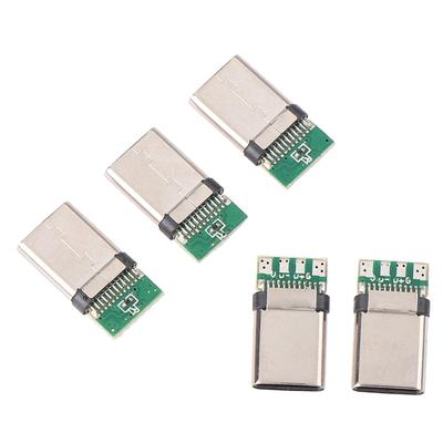 5 шт. USB 3.1 Type C Папа DIY Разъем-штекер для пайки Разъем на печатной плате-Homeclub