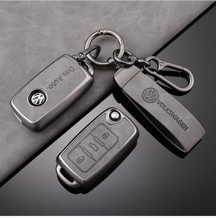 TPU Car Flip Key Case Full Cover Shell For Volkswagen VW Polo Golf Passat Tiguan Beetle Caddy T5 Up Eos Keychain Accessories LE8