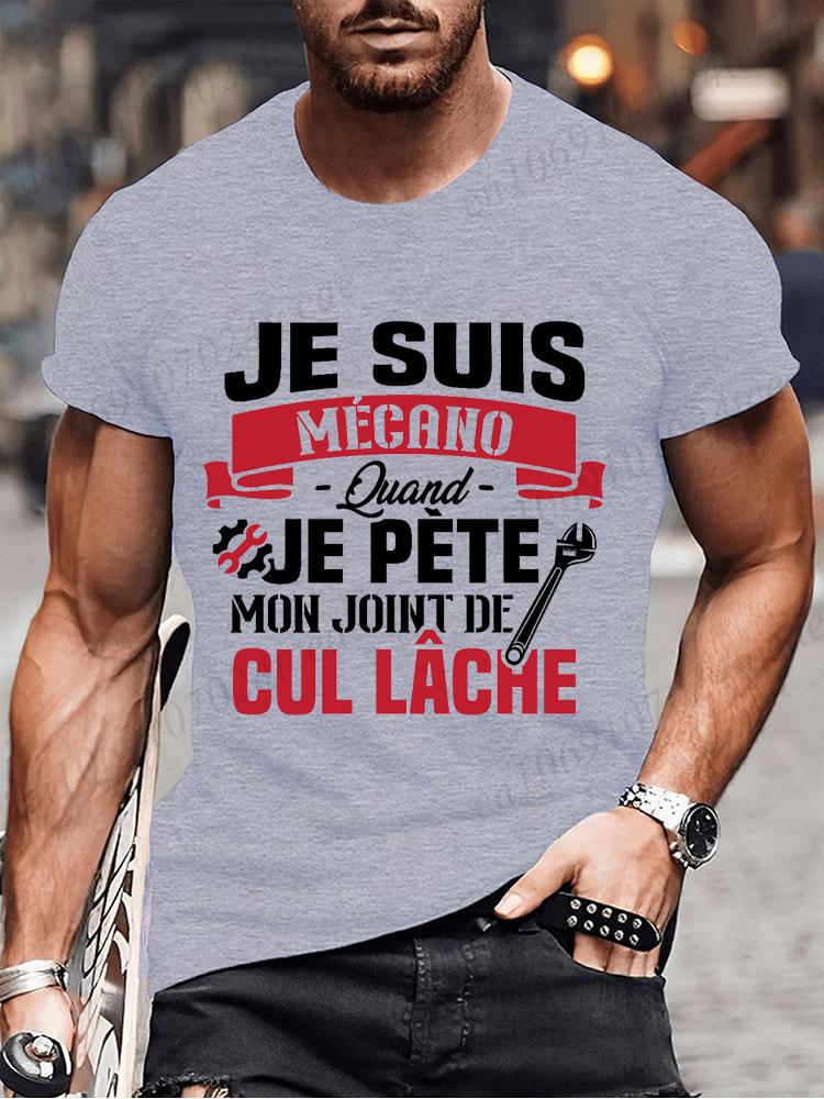 You Know I'm Mechano T Shirt Funny French Dad Gift Worker Humor Shirts Vintage Tee Casual Unisex Summer Fashion T-shirts Clothes