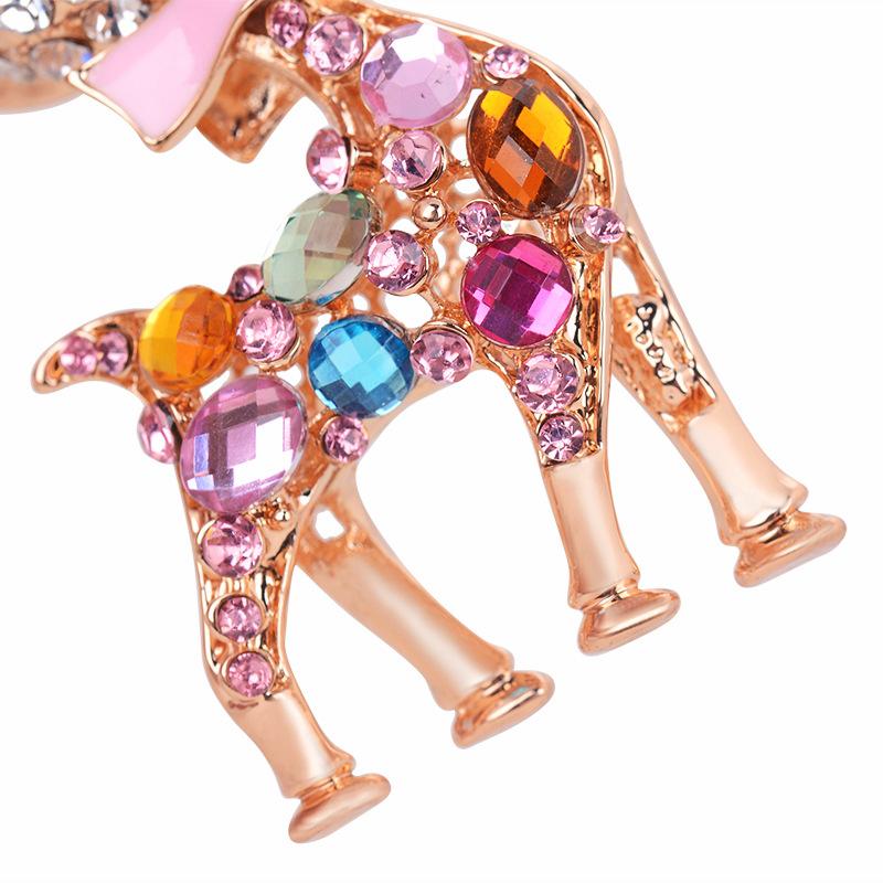 2024 Новый креативный милый брелок в виде семицветного мультяшного пятнистого оленя, женская сумка, аксессуары, металлический кулон, автомобильный брелок, подвески