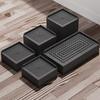 4pcs Black Height Increasing Pad L Shape Furniture Riser Stacking Anti-slip Pad  Sofa Coffee Table