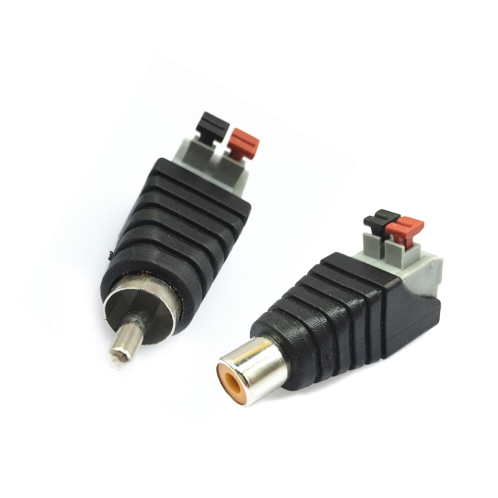 Connector Adapters Replacement 1 Pair Plastic+Metal Coaxial Signal Cable