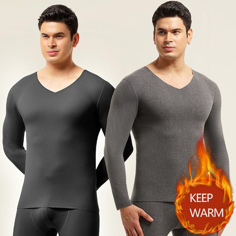 Мужской термобелье премиум-класса, ультрамягкий утепленный базовый слой с флисовой подкладкой, комплект из 2 шт., мужские термобелье, верх и штаны