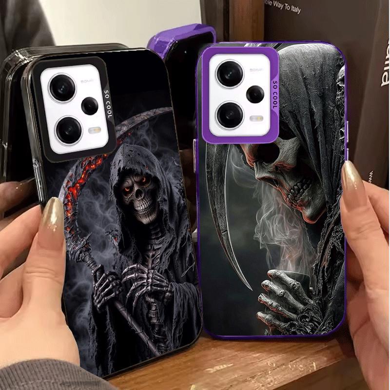 Смерть Жнец Череп Коса Мягкий Чехол для Телефона для Xiaomi Redmi Note 13 14 15 Pro Plus 12S 12 11S 11 11T 10S 10 Ударопрочный Чехол