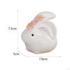 Animal Statue Rabbit Sculpture Ceramic Collectible Bunny Figurine,Desktop Decoration for Living