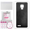apgo Protective Skin Sticker for the Back Compatible with Ulefone Note 7P, Wrap Film, Foil, Vinyl - Pattern Black Leather