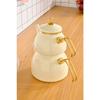 Retro Enamel Midi Teapot Cream