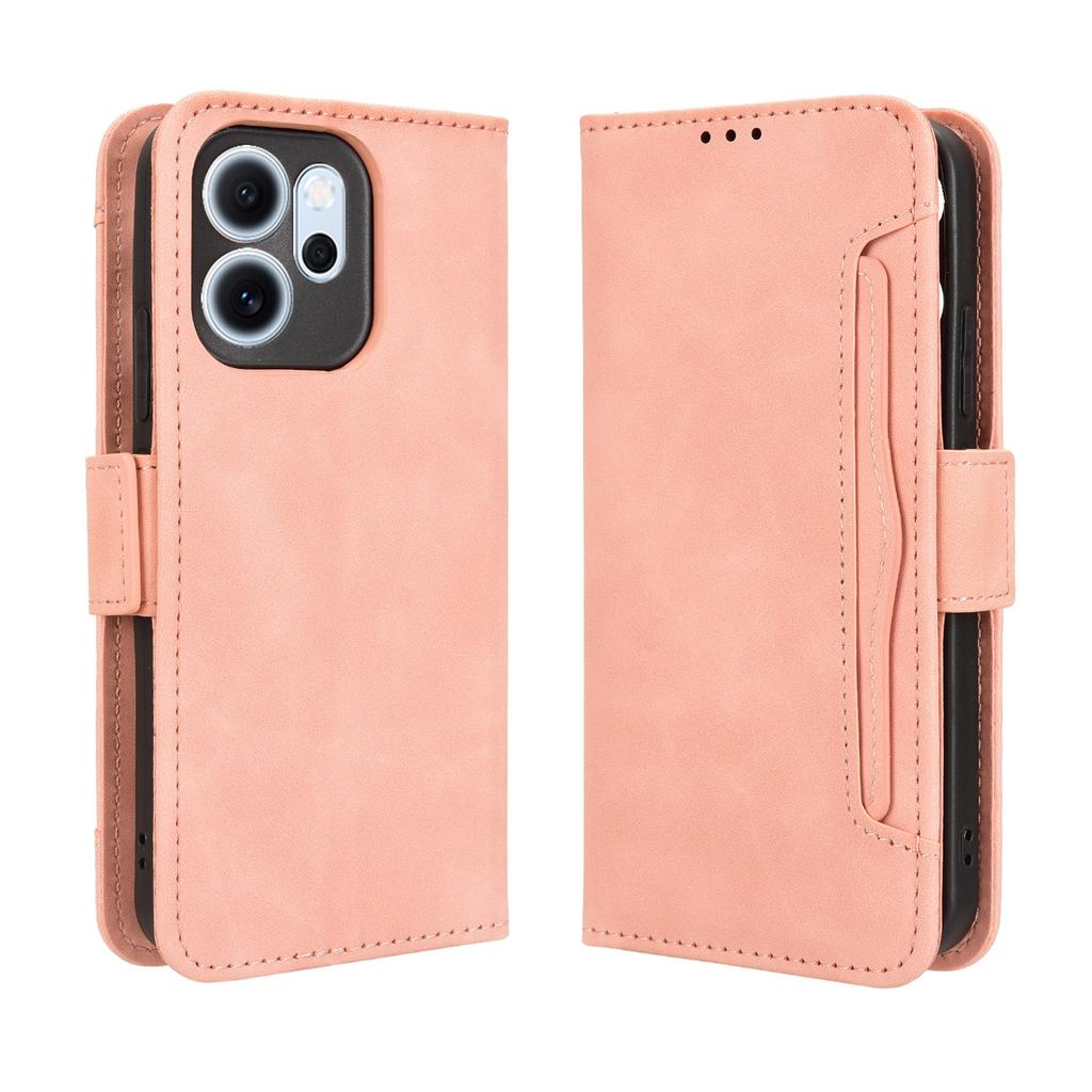 For Oppo Reno 14F 5G Leather Case Phone Wallet Cover with Multiple Card Slots