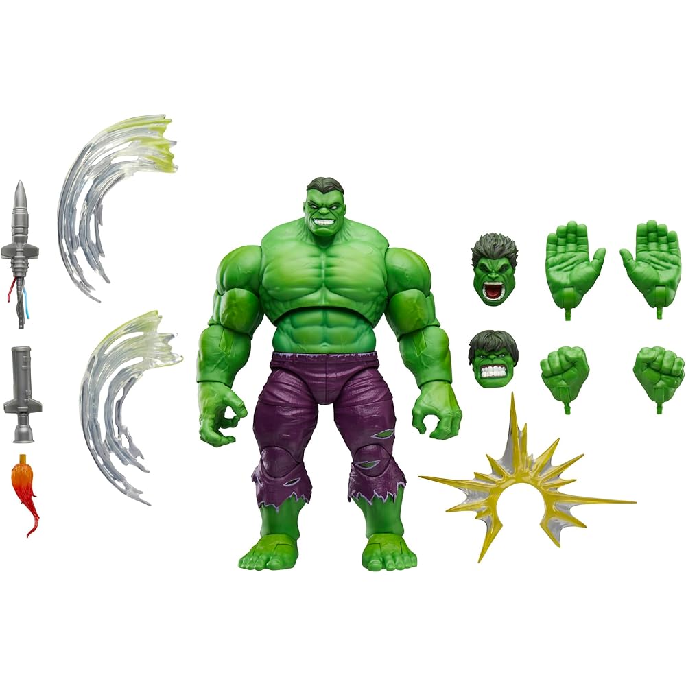 Hasbro Marvel Legends Серия Maximum Фигурка Халка 21,5 см с Аксессуарами и Подвижными Суставами
