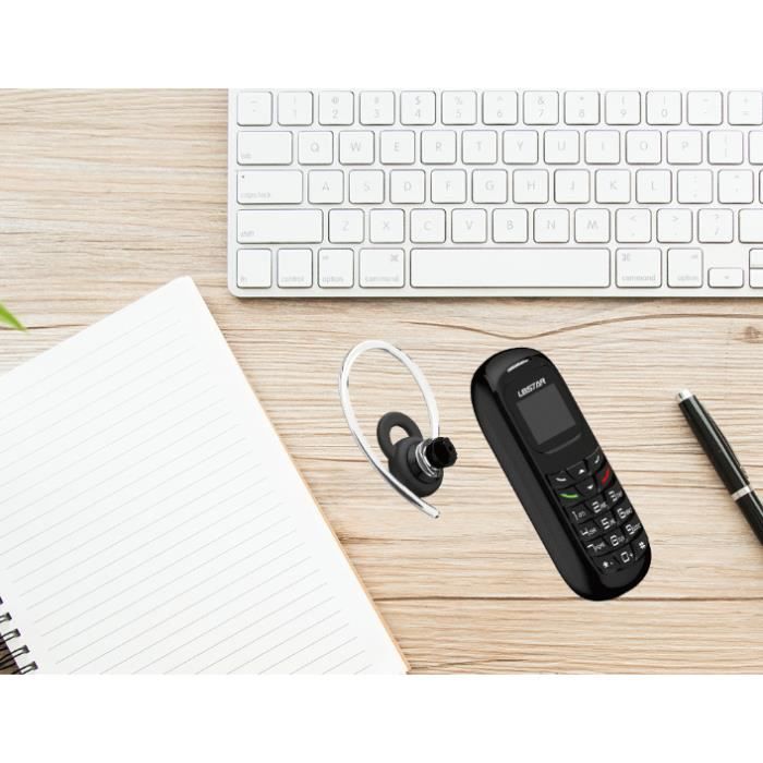 L8STAR BM70 Mini téléphone Mobile - Magic Voice Dialer Casque sans Fil Bluetooth Mini téléphone Mobile-Noir