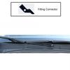 26"+16" Frameless Wipers for Fiat Tipo 356 2015-2019, Fits Fiat Egea, Fiat 500L, Fiat Doblo, Fiat Fiorino, Jeep Renegade