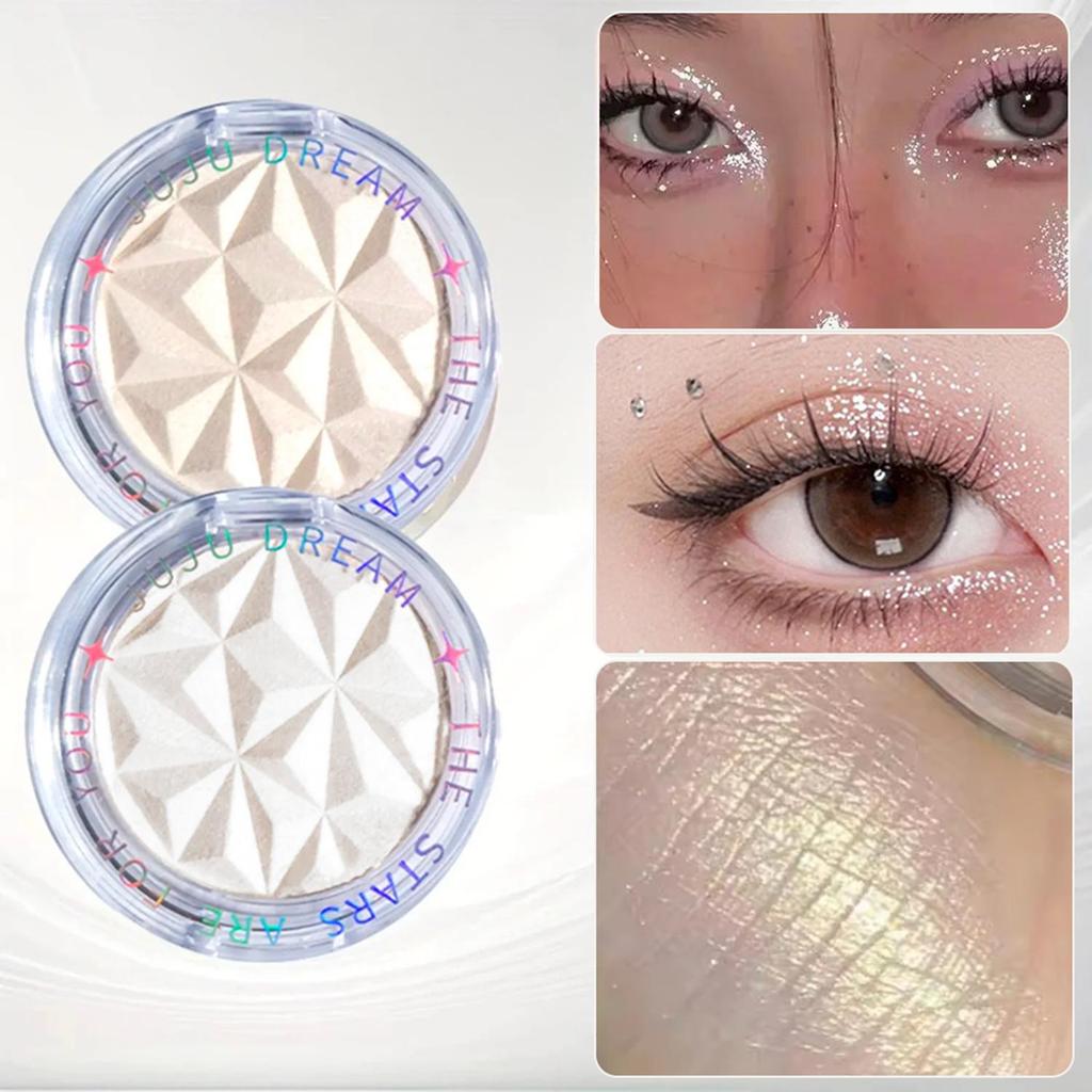 Палитра хайлайтеров Shimmer Diamond Glow с двумя сияющими оттенками для естественного, luminous финиша