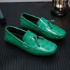 Men Leather Shoes Slip On Fashion Serpentine Shoe Fashion Moccasins Club Party Shoes Men Loafers Shoes Men Big Size 48