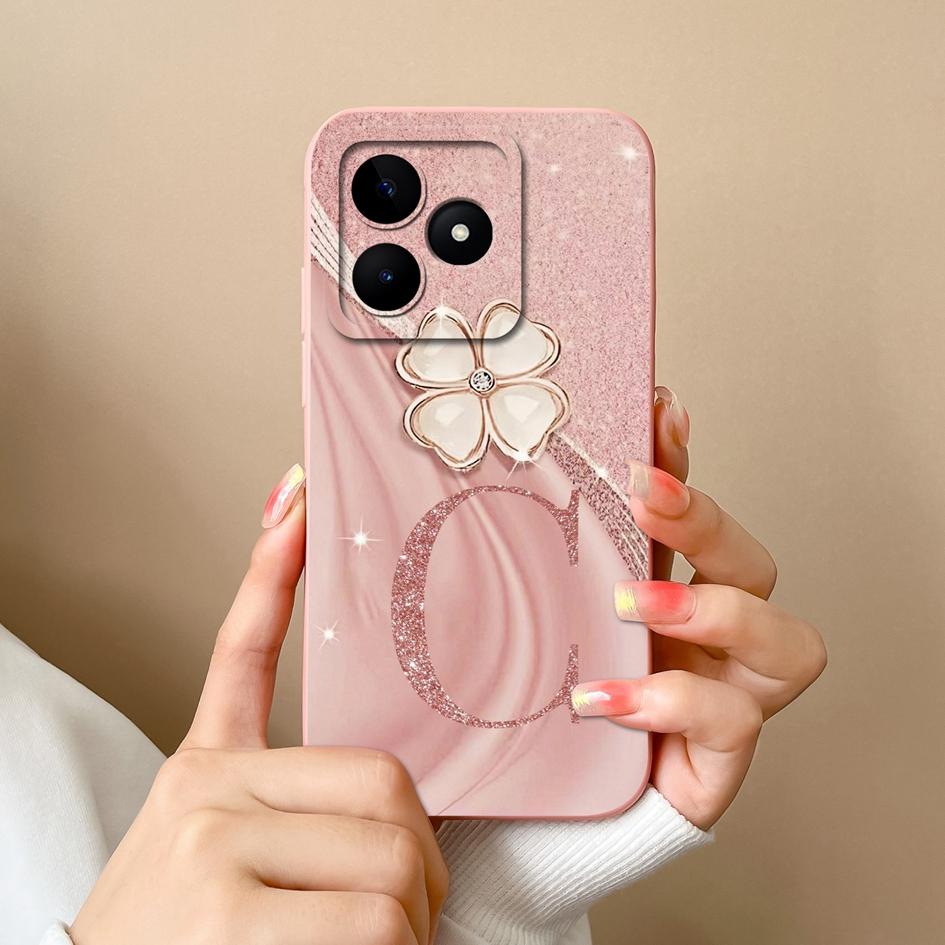 Для Realme C53 C25 C25S C25Y C30 C30S C31 C33 C35 C51 C61 C55 C65 C67 C75 4G 5G чехол для телефона креативный узор с буквами мягкий силиконовый корпус для OPPO Capa