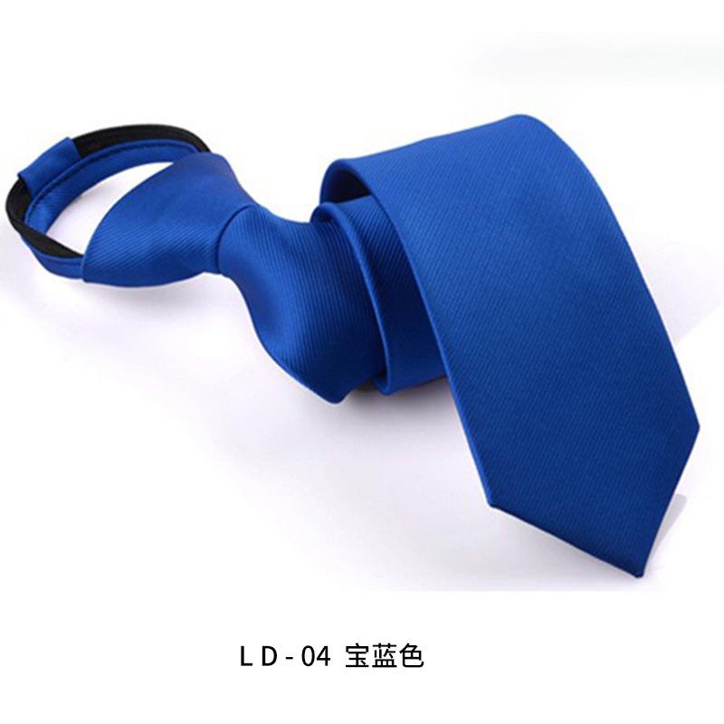 Wind Dress Jacquard Polyester Zipper Tie Men'S Business Occupation Easy To Pull Lazy Tie