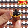 1/20x Mini Wood Acorn Pendant Box Portable Rescue Pill Case Tablets Organizer Multi-purpose Storage Container DIY Acorn Pendant