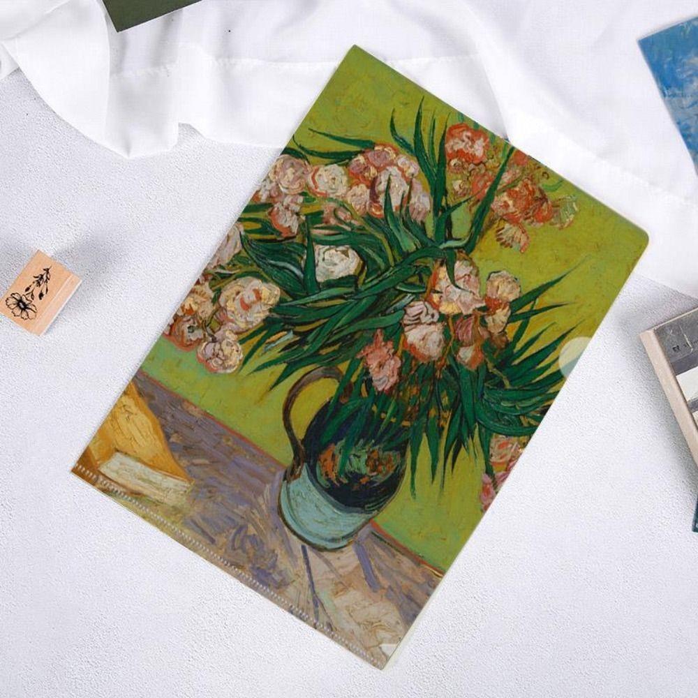 Папка-презентация Папка L-образной формы Серия «Забавные известные картины» Документы Органайзер для бумаги Сумка для хранения Папка для файлов A4 Настольный