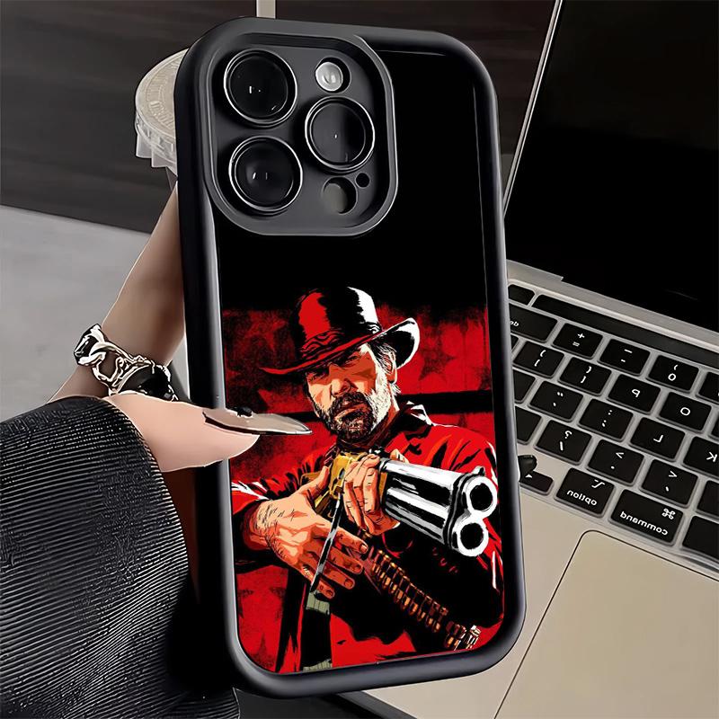 Чехол для телефона iPhone 17 Air 16E 15 16 Pro Max Red Dead R-Redemption Cover 14 Plus 13 12 Mini Мягкий Силиконовый Fundas