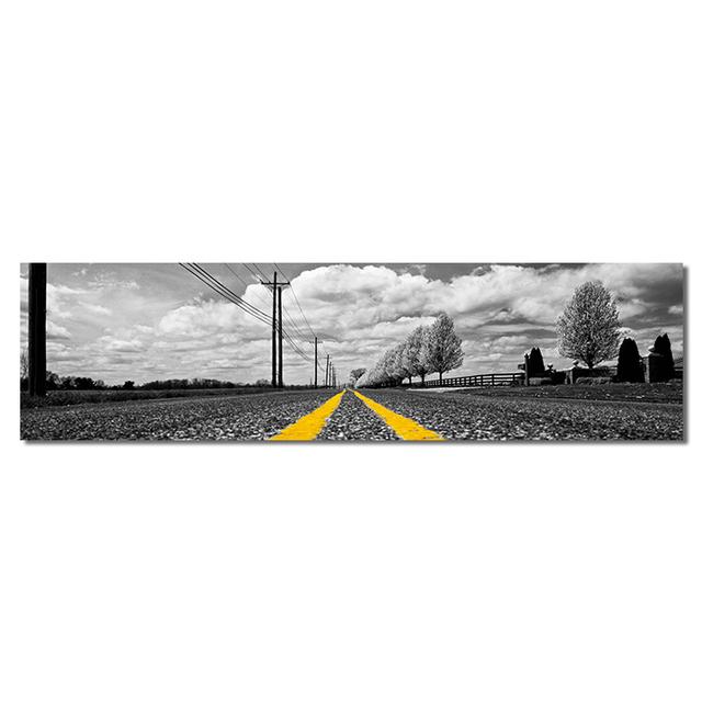 Природный пейзаж, городской пейзаж, черный, красный, поезд, холст, картина, настенные художественные фотографии, постеры и принты для гостиной, спальни, домашний декор, без рамки