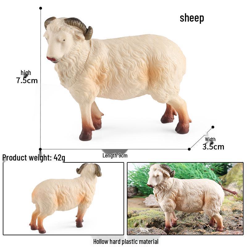 Kids' Wild Animal Figures: Lion, Tiger, Cow, Goat, Rhino, Horse, Leopard, Elephant - Plastic Educational Toys