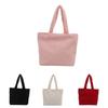Stylish Korean Plush Tote Bag For Women Large Versatile Handbag Ideal For Daily Use In Trendy Colors