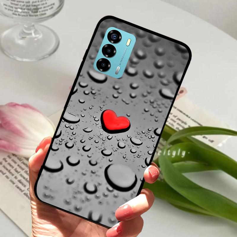 Чехол для ZTE Blade V40 Vita 8045 6.75" Животный Мультяшный Мягкий Силикон Funda для ZTE Blade V40 Vita Чехол для Телефона V40Vita Черный Coque