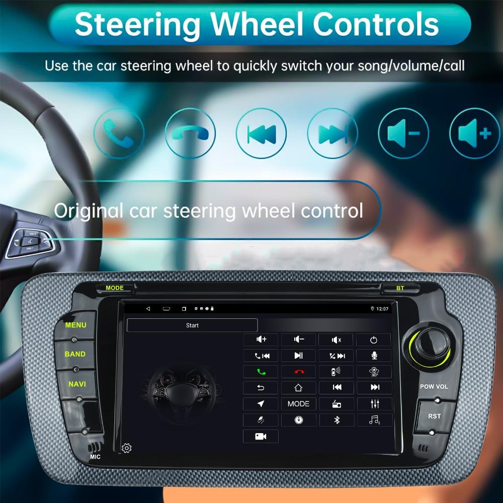 4-ядерный Android-автомагнитола для Seat Ibiza 6j 2009 2010 2011 2012 2013 Автомобильное радио WIFI GPS RDS Carplay Мультимедийный проигрыватель