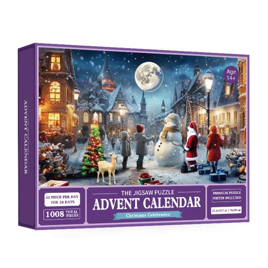 Рождественский адвент-календарь 2024 Пазл Семейные мероприятия Обратный отсчет Календарь Пазл