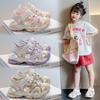 Fashion Children's Beach Shoes 2025 Summer Explosion Baby Girl Soft Sole Non-slip Sandals Hollow Single Net Casual Shoes
