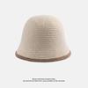 Autumn and Winter Solid Color Warm Hat for Women Japanese Simple Knitted Fisherman Hat Korean Face-showing Small Chenille Casual Basin Hat