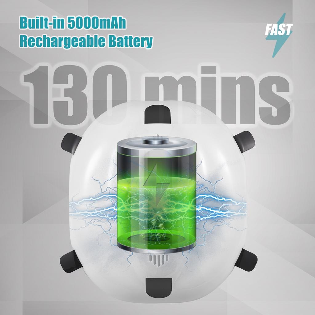 Беспроводной роботизированный очиститель бассейна Пылесос для бассейна Мощное всасывание Плавная работа длится 150 минут с 4