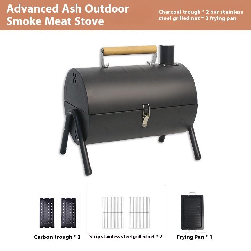 Гриль для барбекю, бытовая жарка и гриль, двухцелевая печь, переносная, для кемпинга, бездымный гриль для барбекю, гриль-гриль