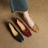 New Women's Fashion Single Shoes, Square Head, Comfortable To Wear In All Seasons, Women's Single Shoes, One Pedal, Square Heel, Large Size Beef Te