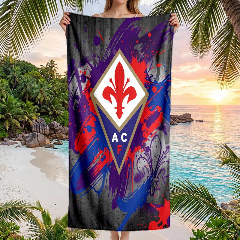 Полотенце для пляжа Fiorentina FC, быстросохнущее, из микрофибры, впитывающее, портативное, для путешествий, для плавания