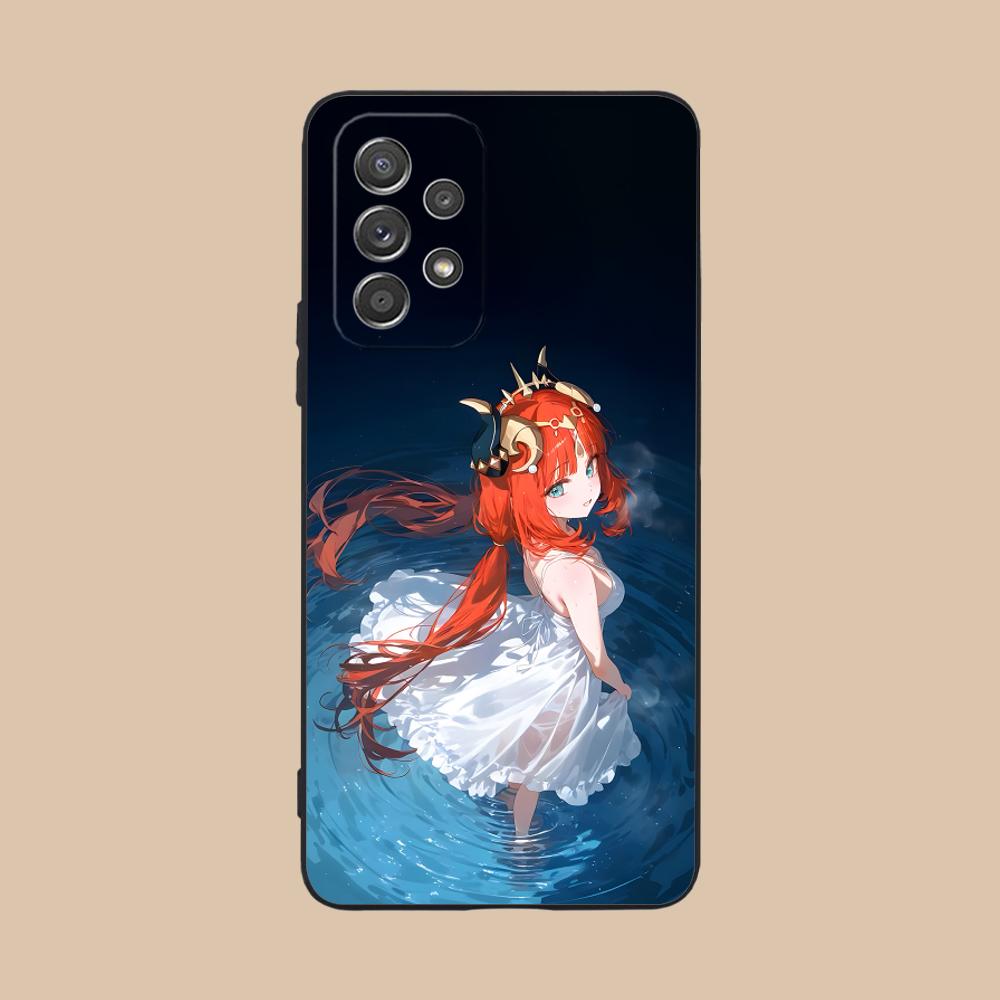 Игровой чехол GI Nilou Матовый ТПУ для мобильного телефона Samsung Galaxy M55 54 42 35 34 33 32 23 22 15 14 13 12 F55 5G Цветная крышка