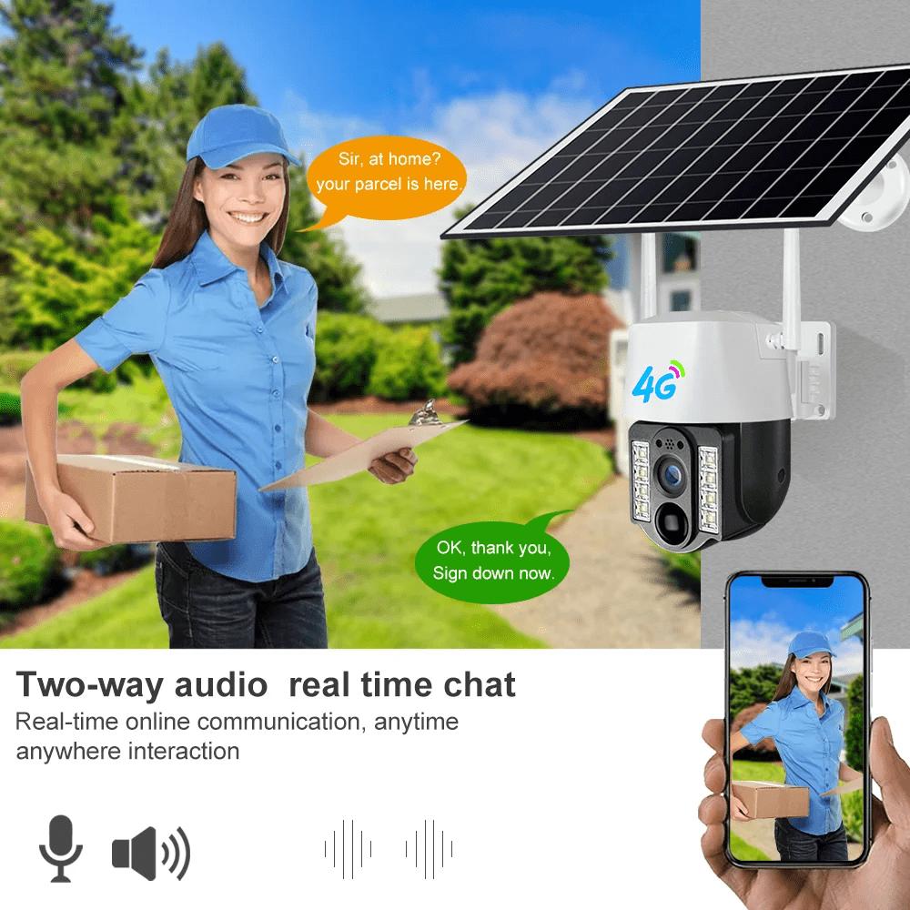 4G 1080P SIM Card Solar Smart Camera 4K CCTV WiFi IP Outdoor Dual Lens Wireless Camara Waterproof CCTV Home Security Protection