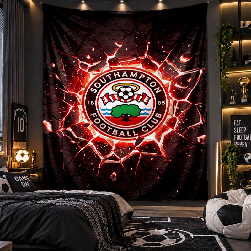 Wall Hanging Tapestry Southampton Football Print Cloth for Living Room Bedroom Home Decor