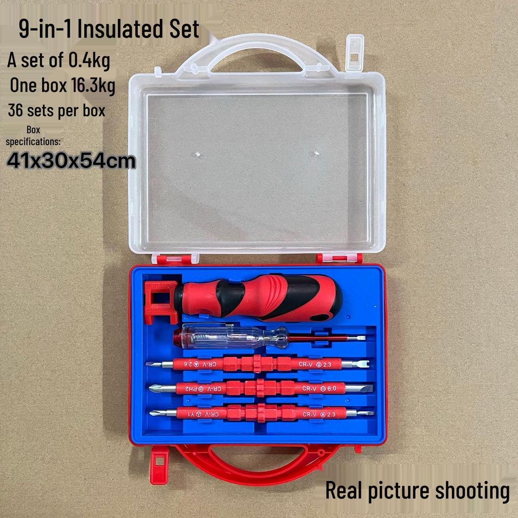Изолированный набор отверток для электрика: Шлицевая, крестовая, Torx Двойного назначения