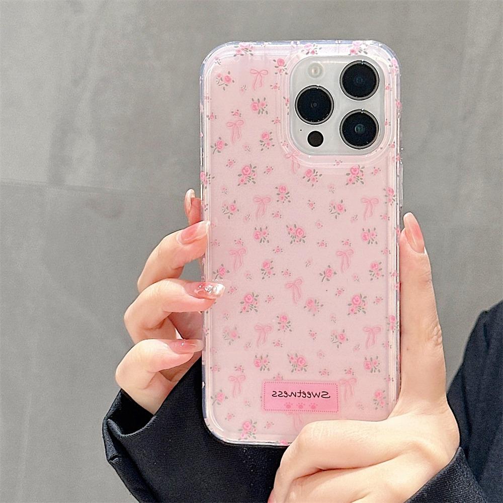 Чехол для телефона IMD для iPhone 11 13 16 Pro Max Чехол для iPhone 13 14 15 Pro Max 12 13 Pro Max 13 Pro 14 Pro Мультяшный милый цветок животное Ударопрочный износостойкий
