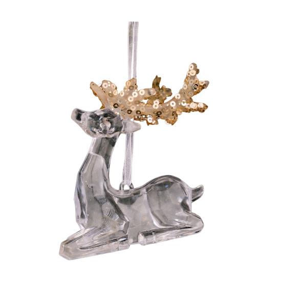 Акриловые Рождественские Украшения Снежинка Дерево Лось Бабочка Балерина Подвесные